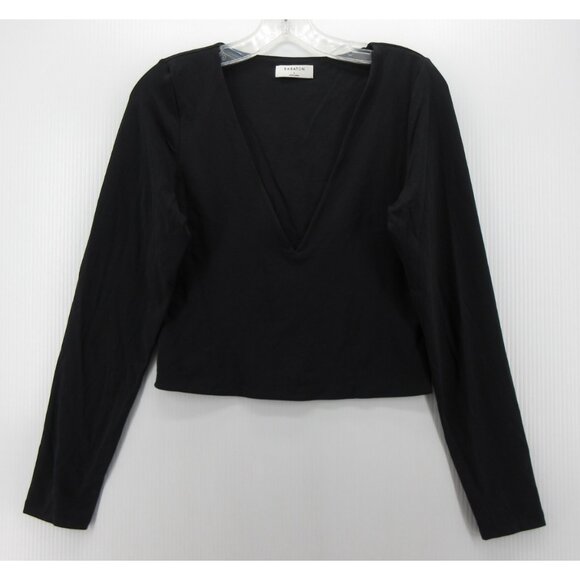 Aritzia Babaton Top Large Pullover Shirt Crop T Tee Stretch Nylon - Picture 1 of 11